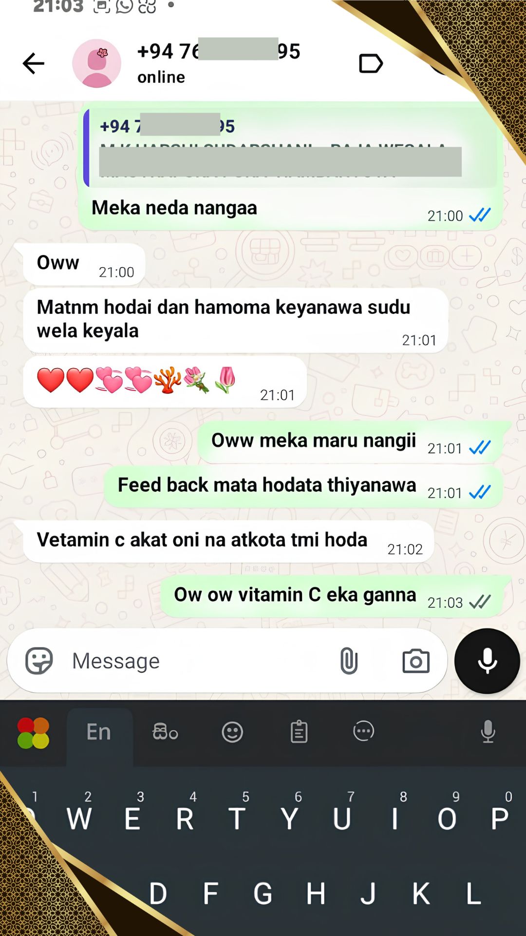 Customer review screenshot